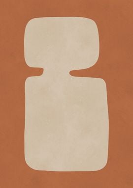 Abstract Beige and Orange Art