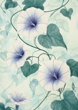 Watercolor Morning Glory