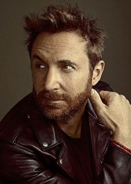 David Guetta in Leather Jacket