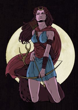 Artemis, greek goddess of the hunt