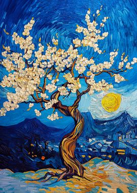 Almond Blossom Painting