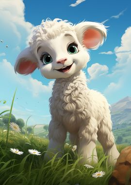 Cute Cartoon Lamb