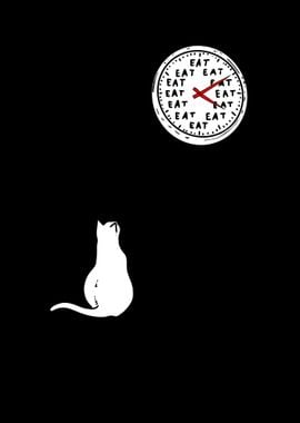 Cat and Eat Clock