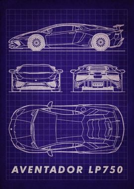 Lamborghini Aventador Blueprint