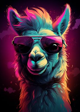 Cool Llama in Sunglasses