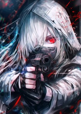 Anime Girl with Gun