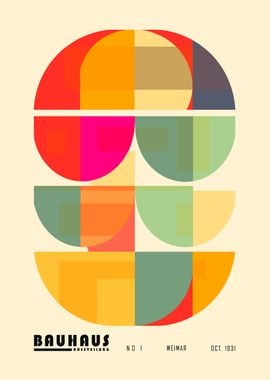 Bauhaus Boho Geometric Art Print