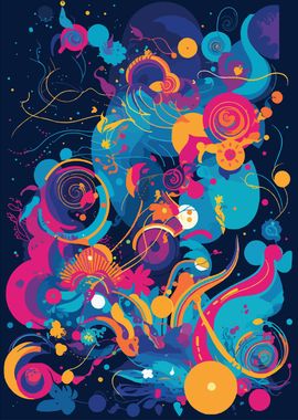 Abstract Colorful Swirls