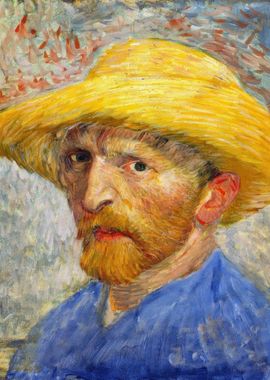 Self Portrait with Straw Hat