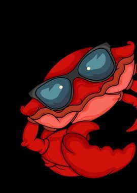 Cool Crab with Sunglasses