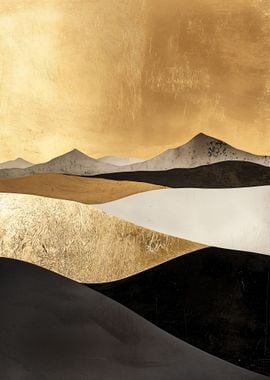 Golden Mountain Landscape