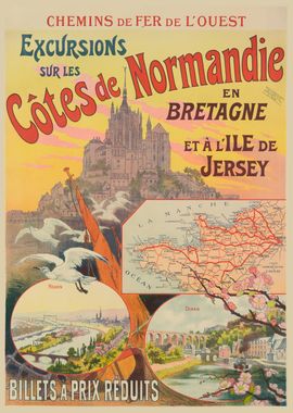 Normandy & Brittany Travel Poster