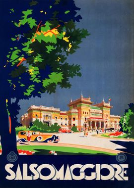 Vintage Travel Poster - Salsomaggiore