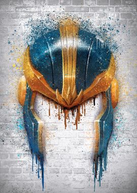 Thanos Graffiti Helmet