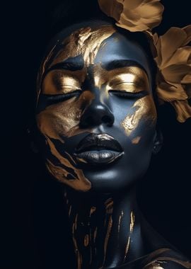 Golden Face Art