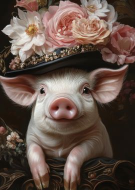 Pig in a Flower Hat