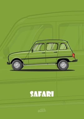 Renault 4L Safari - Verte