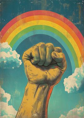 Queer Rainbow Fist