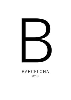 Barcelona Letter B Print