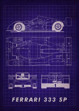 Ferrari 333 SP Blueprint