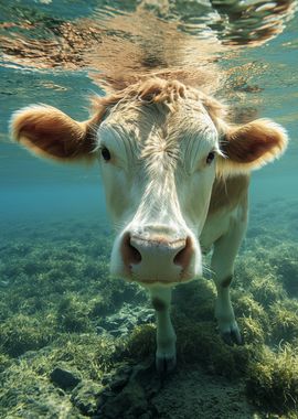 Cow Underwater