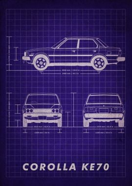 Toyota Corolla KE70 Blueprint