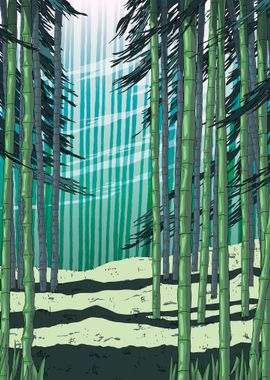 Bamboo Forest Illustration