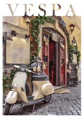 Vespa in Italian Alley