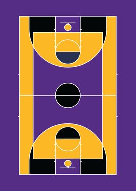 Basketball Court Illustration