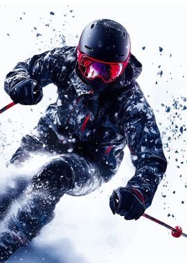 Skier in Action