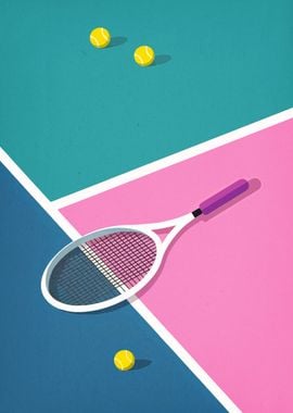 Tennis Racket and Balls