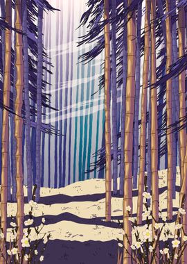 Bamboo Forest Illustration