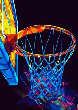 Neon Basketball Hoop