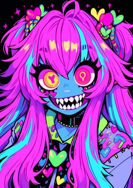 Neon Anime Girl