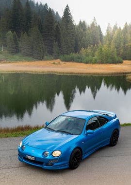 Blue Toyota Celica in Natu