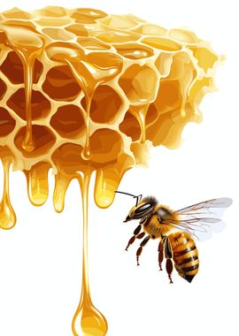 Honeycore Honeycomb and Bee