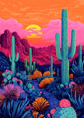 Saguaro National Park Arizona Art