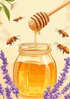 Honeycore - Honey Jar with Bees