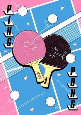 Ping Pong Retro Poster