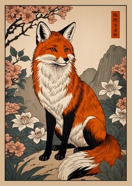 Japanese Art Kitsune