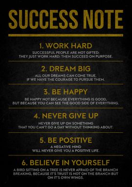 Success Note Poster