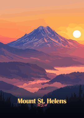 Mount St. Helens Sunset