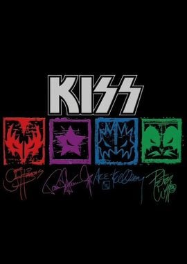 KISS Band Logo with Signatures