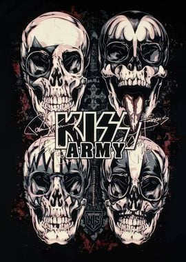 KISS Army Skull Design