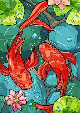 Koi Fish art