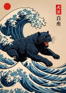 Animal Panther Great Wave