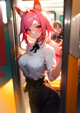 Anime Girl Morning Train