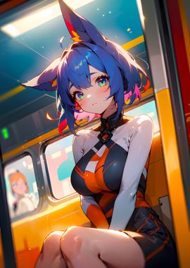 Anime Girl Subway Serenity