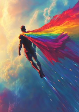 Rainbow Superhero Flight