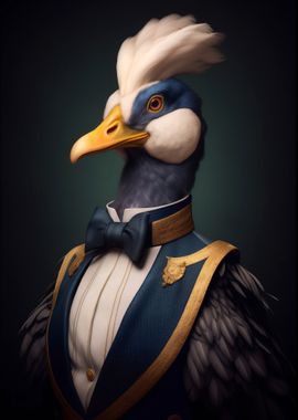 Dapper Duck in Tuxedo